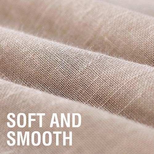 HVERSAILTEX Linen Sheer Curtains 84 Inch Long