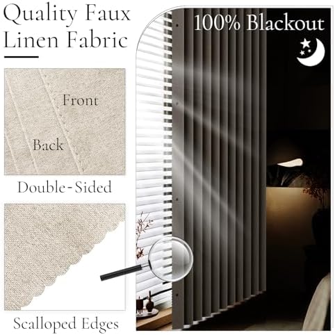 Pleated Folding Door Curtains - Blackout Panel for Bedroom Living Room Closet