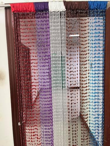 ZiDeTang Maple Leaf Beaded Curtain Panel