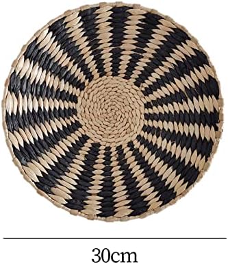 Duiaynke Woven Hanging Basket for Home Decor Black 30cm