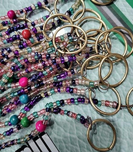 Mango Gifts Bohemian Beaded Curtain 76 Inch Multicolour Glass Beads Strings