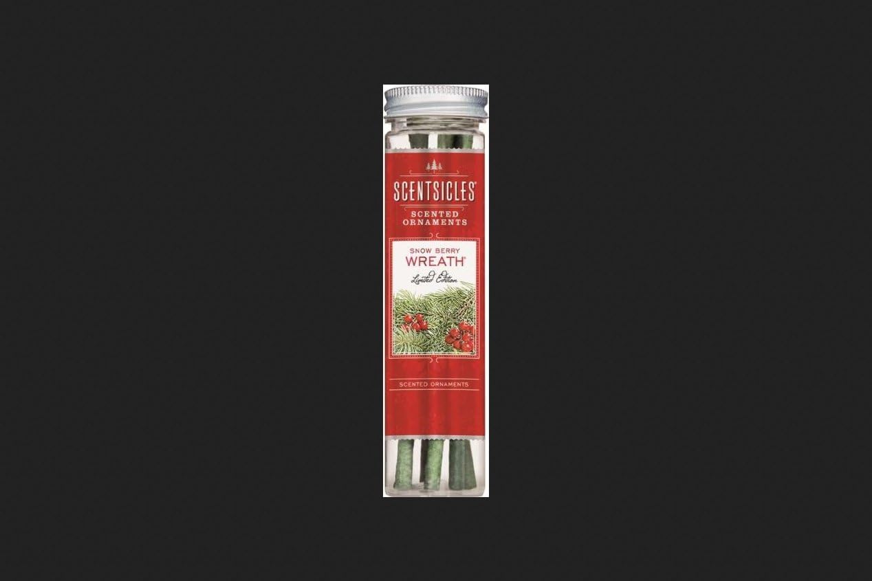 Scentsciles Scented Ornaments Snow Berry Wreath 6 Count