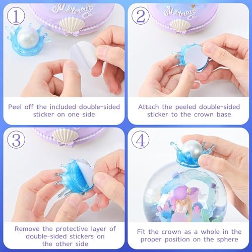 BREIS Mermaid Snow Globe with Music and LED Lights