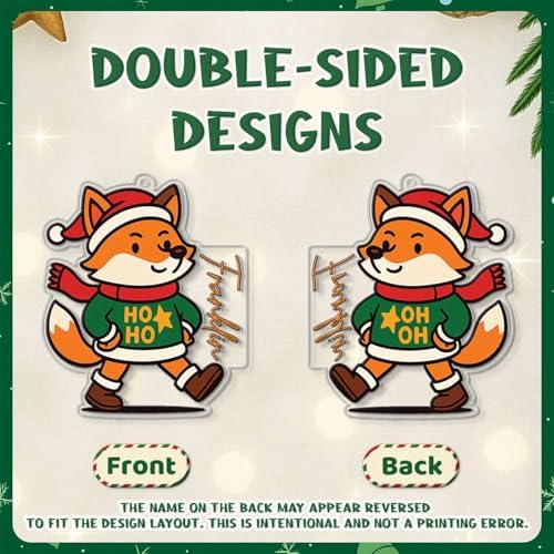 Personalized Animal Shaped Acrylic Christmas Ornament for Siblings 2025