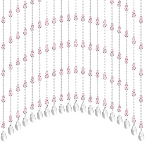 Pink Crystal Curtain Bead 20 Strings Arched Curtain