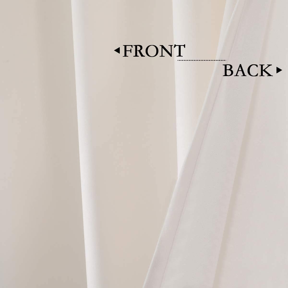 SPXTEX Cream Velvet Curtains 84 Inch Long Set of 2