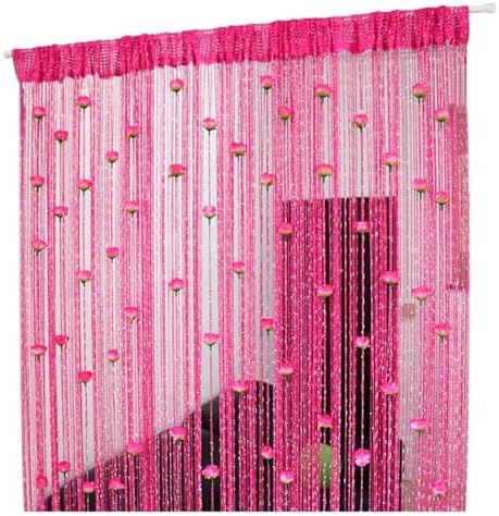 Floral Thread Curtains 100x200cm Decorative Room Divider