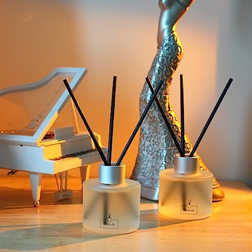 2 Packs Reed Diffuser Set - Bamboo White Tea Scented Home Fragrance