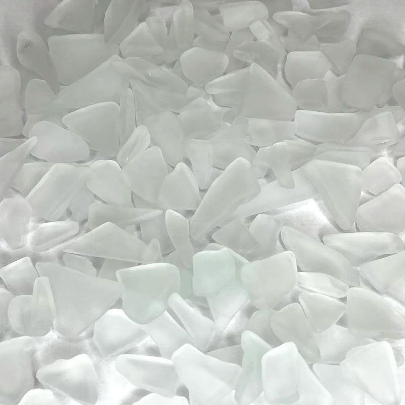 Small White Sea Glass 40 Pieces Frosty Art Glass