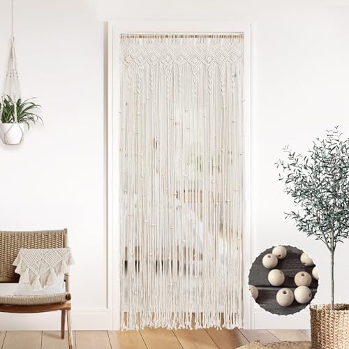 Lino Rosa 80 Inch Beaded Curtain for Doorway