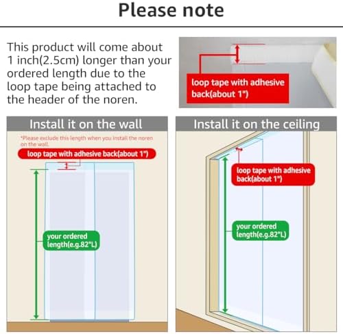 KURENAI Thermal Insulated Noren Panel 36x82 Inch Off White