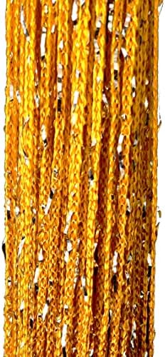 4 Piece Gold Beaded Curtain for Doorway Decor