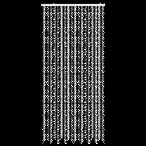 Crystal Beaded Curtain 355 x 79 Inches White Wave Pattern