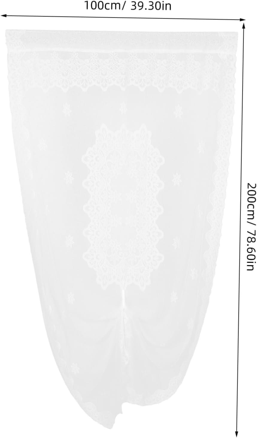 LIFKOME Sheer Door Panel Curtain for Kitchen Bedroom French Style Drapery