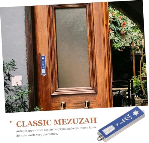 ABOOFAN Star Mezuzah with Scroll for Front Door