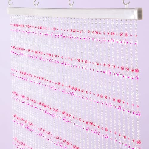 Boloban Violet Beaded Curtain Panel 36x72 Inch