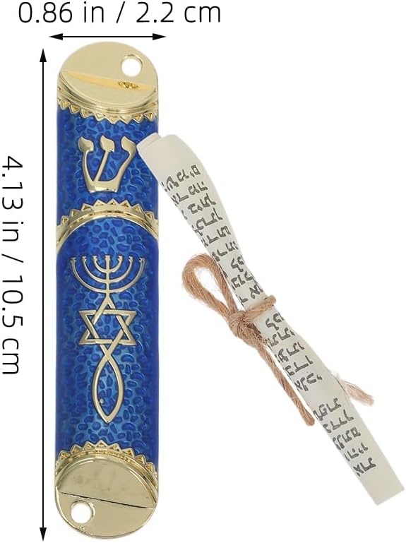 LUOZZY 3sets Messianic Seal Mezuzah Case with Scroll