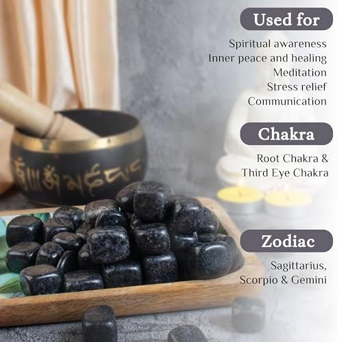 Crocon Indigo Gabbro Tumbled Stones Crystal Kit 1LB 20-25mm