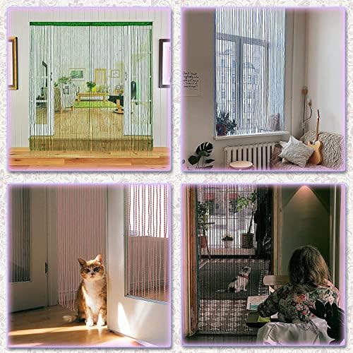 Light Beige Spaghetti String Curtain 1 Panel