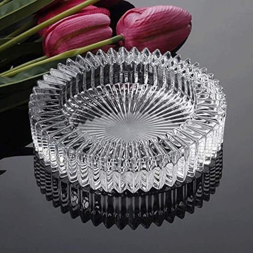 Artistic Glass Ashtray - 6 Round for Home or Office