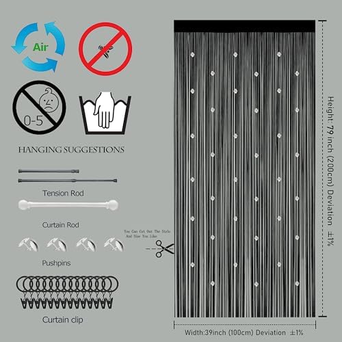Beaded String Curtains for Boho Bedroom Decor