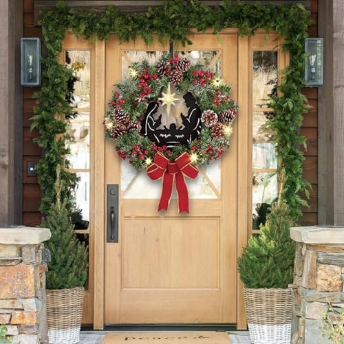 Adjustable Black Metal Wreath Door Hanger for Front Door