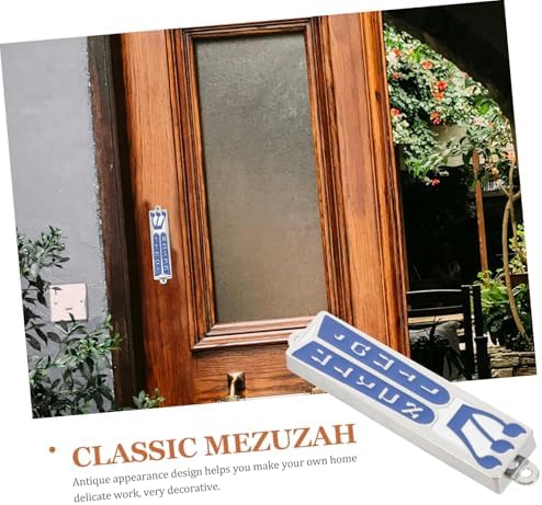 Traditional Script Mezuzah Scroll in Zinc Alloy Case