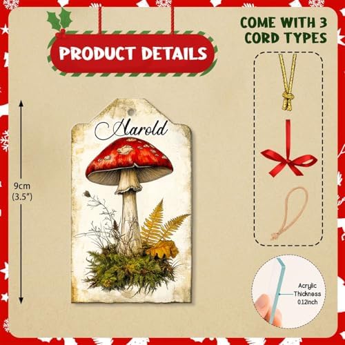 Custom Name Turtle Christmas Hanging Ornament Personalized Animal Shape Decor