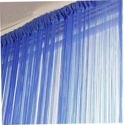 2Pcs Dark Blue String Curtains for Doorways
