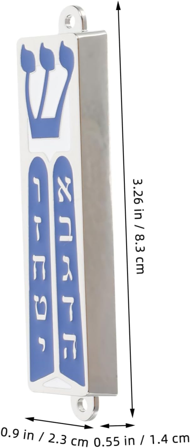 Traditional Script Mezuzah Scroll in Zinc Alloy Case