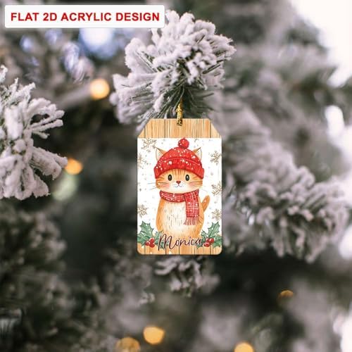 Personalized Acrylic Christmas Ornament with Custom Name for Pet Lovers