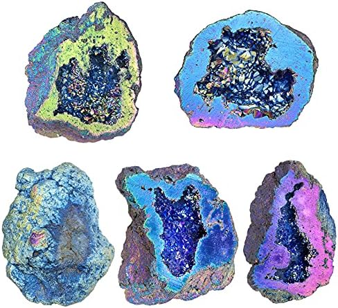 Rockcloud Reiki Crystal Geode for Home Office Decoration