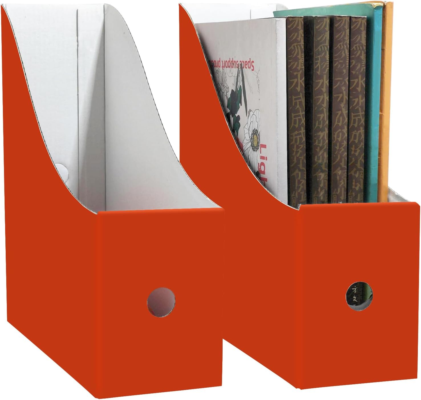 Limitliho 2 Pack Cardboard Magazine Storage Boxes