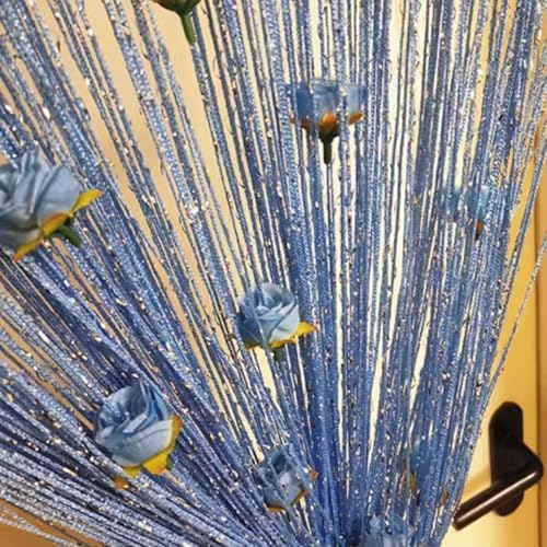 String Curtains for Doorway Room Divider with Tassels and Beads