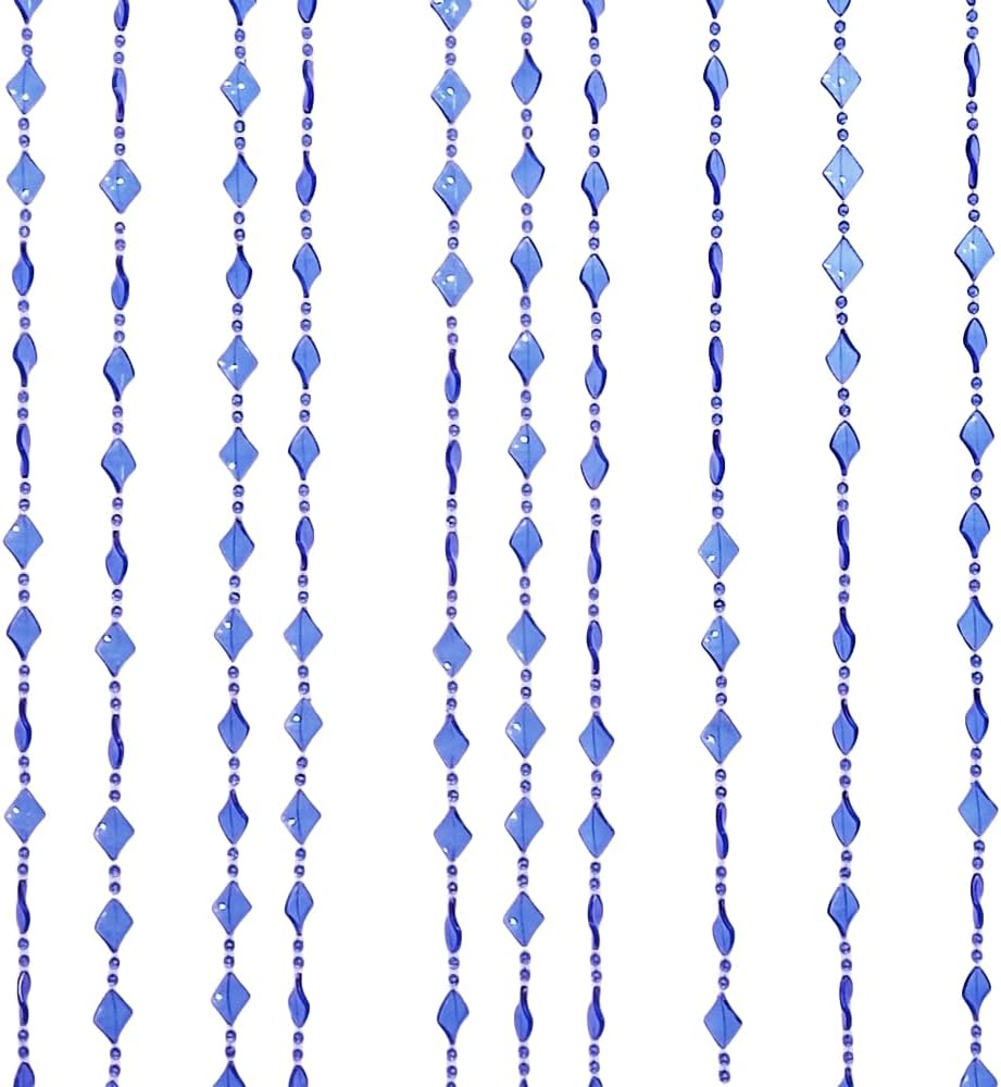 Ave Split Beaded Curtain Dark Blue 18 Strand
