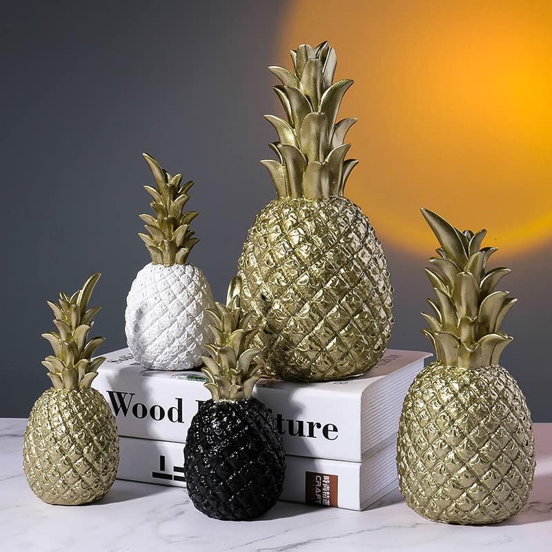 Creative Resin Pineapple Ornament - Nordic Style Golden Decor