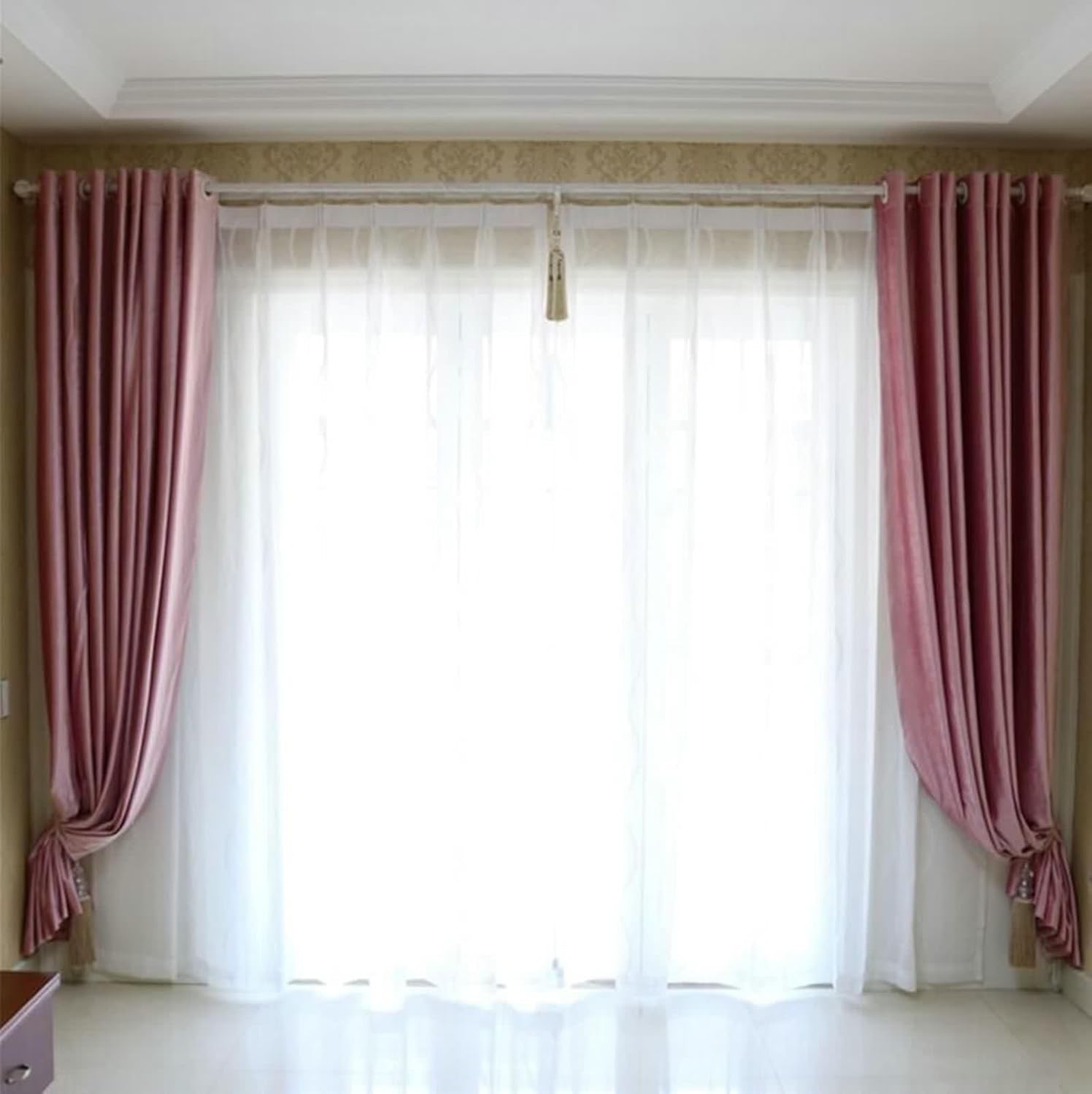 2 Panels Blackout Curtains 40W x 84L Inch Polyester