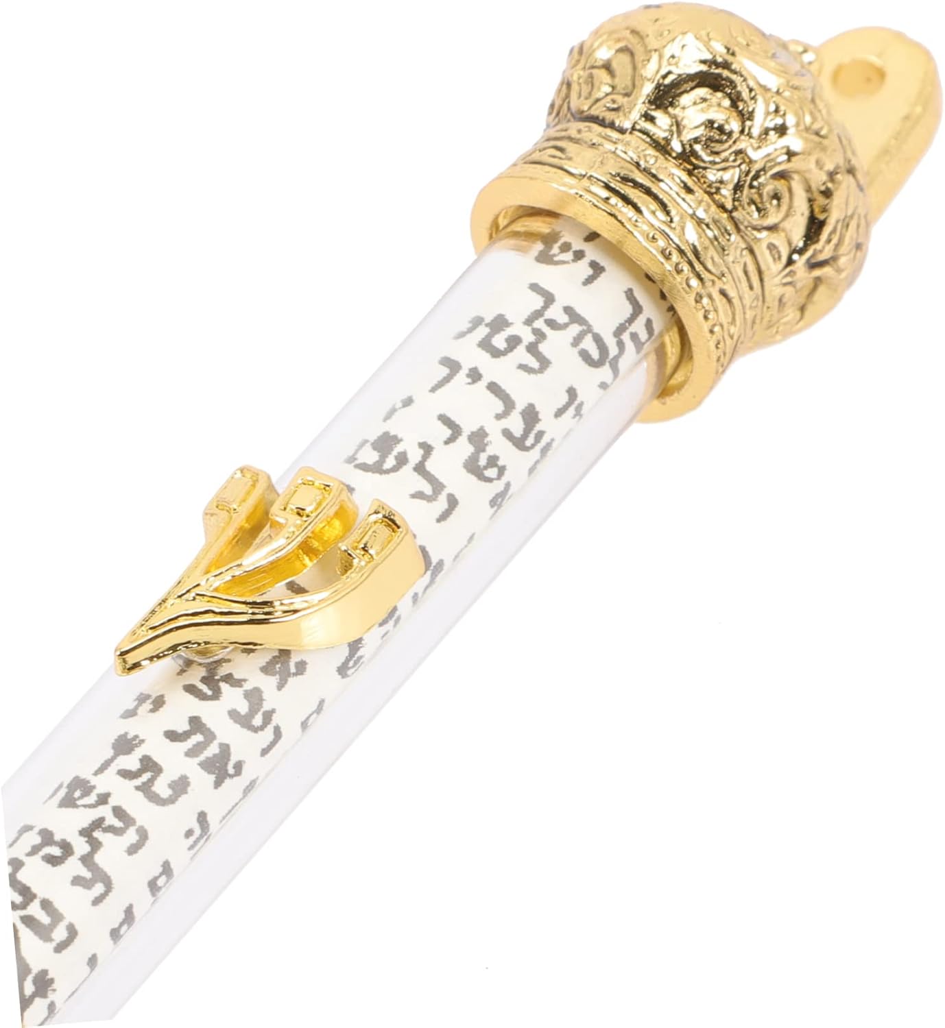 Jewish Mezuzah Scroll Holder for Door with Antique Design