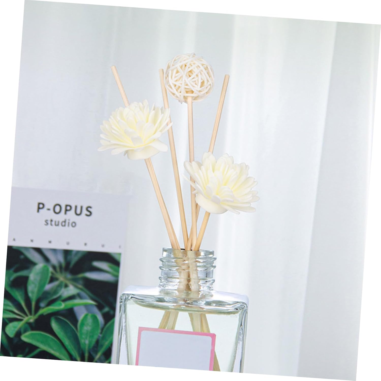 5set Chrysanthemum Scented Rattan Diffuser Sticks for Home Air Freshening