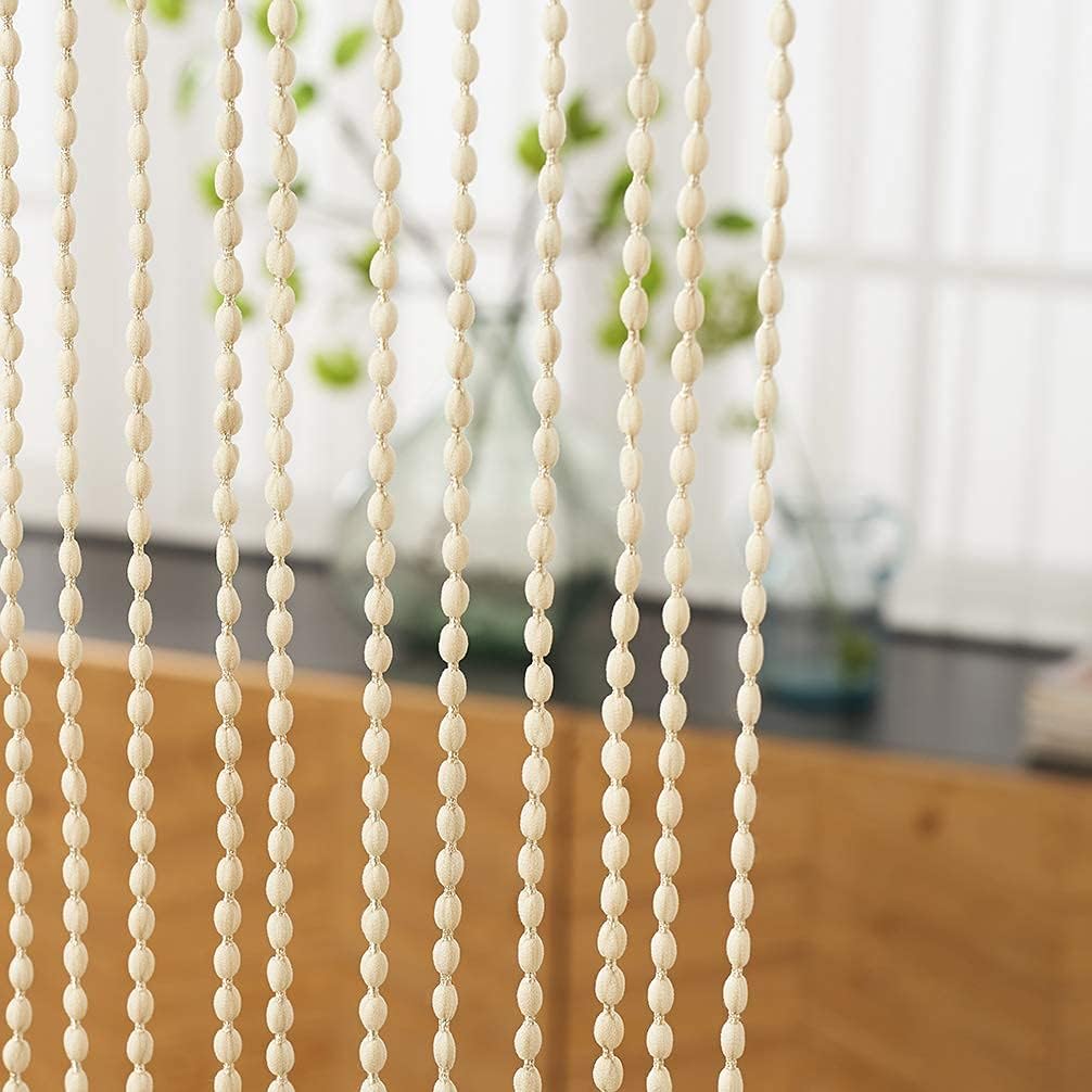 Light Beige Spaghetti String Curtain 1 Panel
