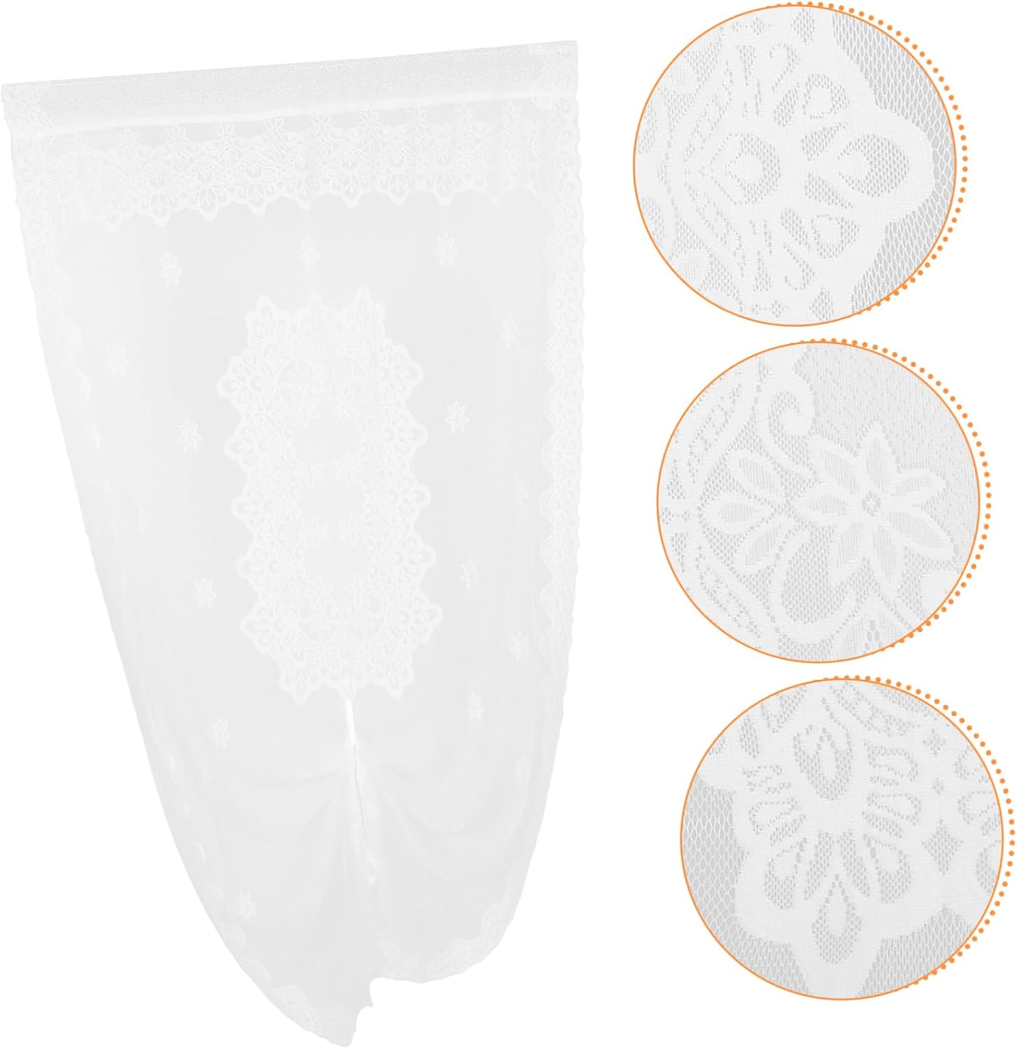 French Style Lace Sheer Door Curtain for Kitchen and Home