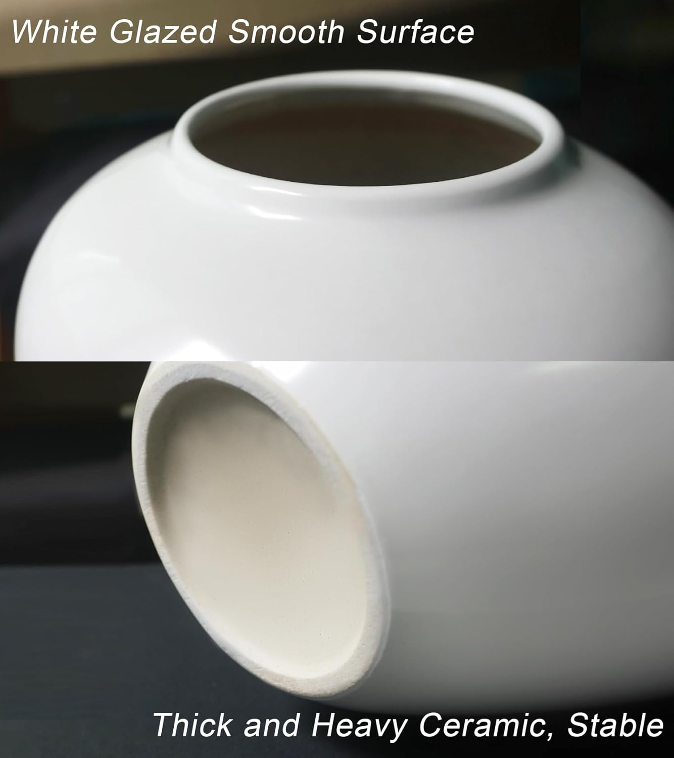 GeLive Waterproof Ceramic Vase for Flowers and Decor