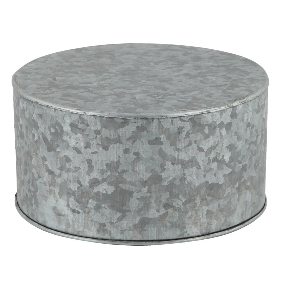 HUBERT Round Galvanized Display Pedestal 10 14Dia x 5H