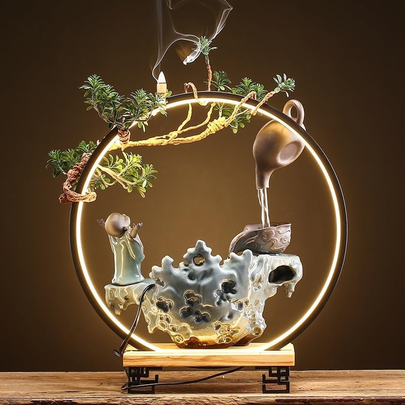 AQWASYUTER Water Fountain Indoor Tabletop Fountain