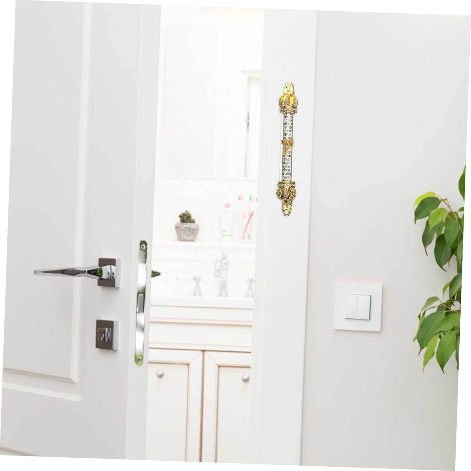 Cabilock Biblical Doorpost Crown Mezuzah for Home