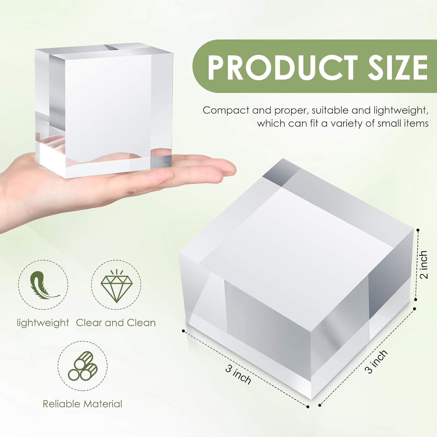 Remerry 4 Piece Acrylic Cube Jewelry Display Stand