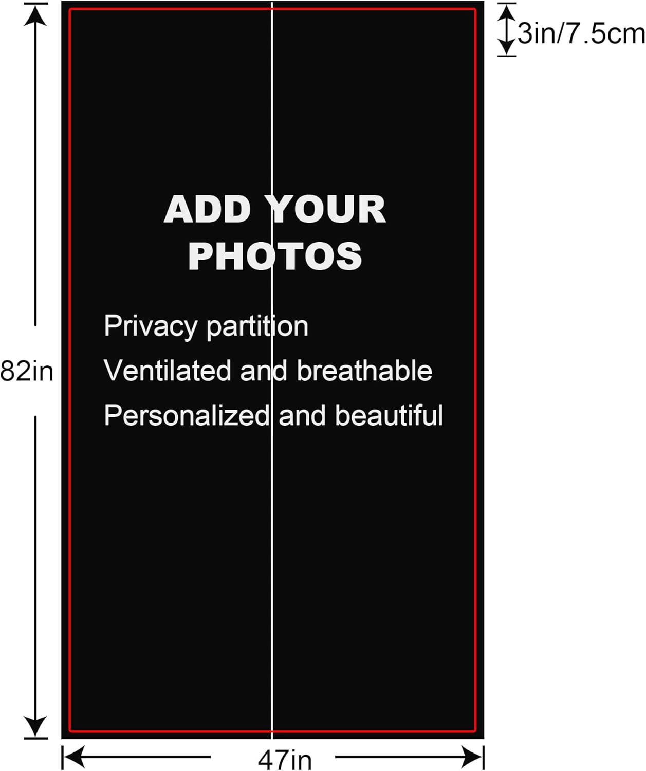 SIGNFORD Custom Door Curtain with Photo Text Room Divider Panel