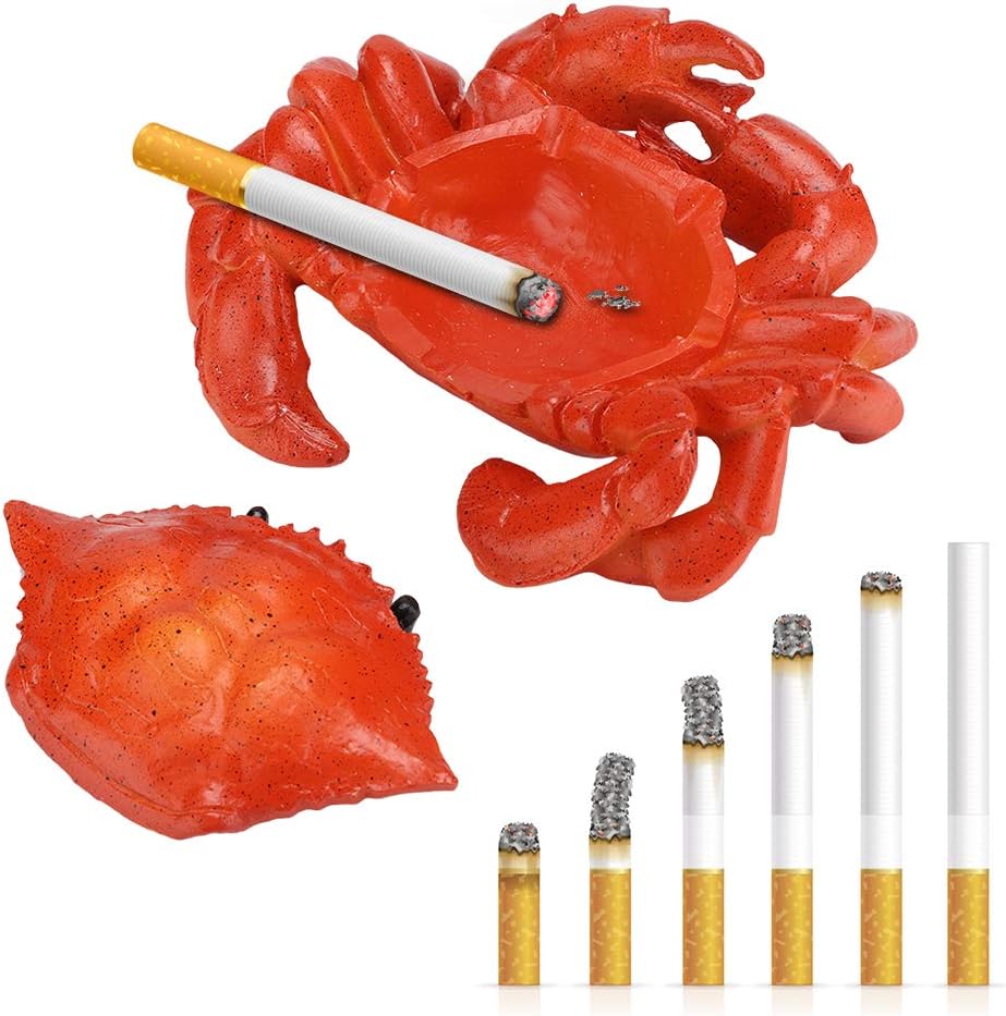 Resin Crab Decor Ashtray with Cover 16x145x6cm