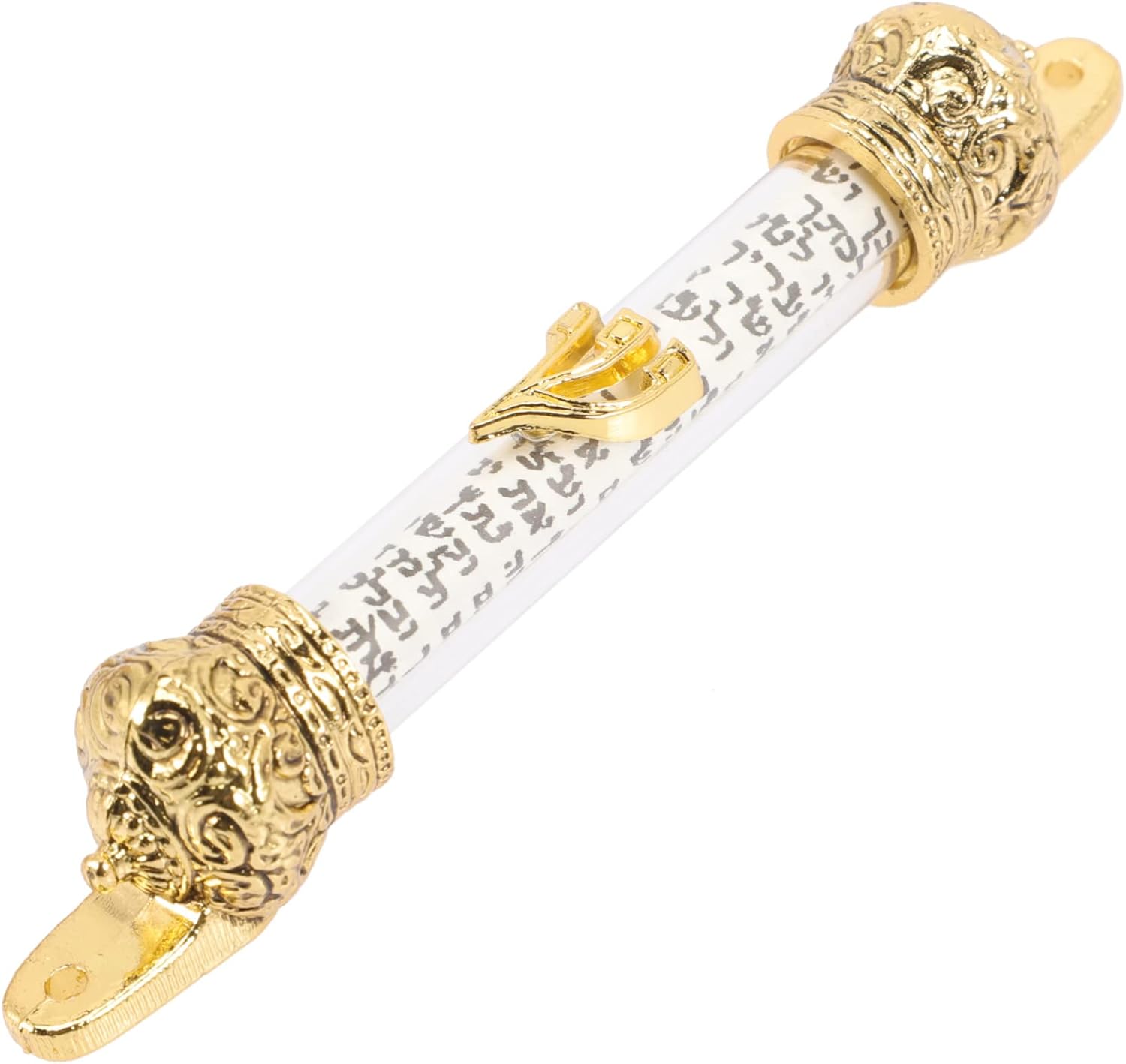 Jewish Mezuzah Scroll Holder for Door with Antique Design