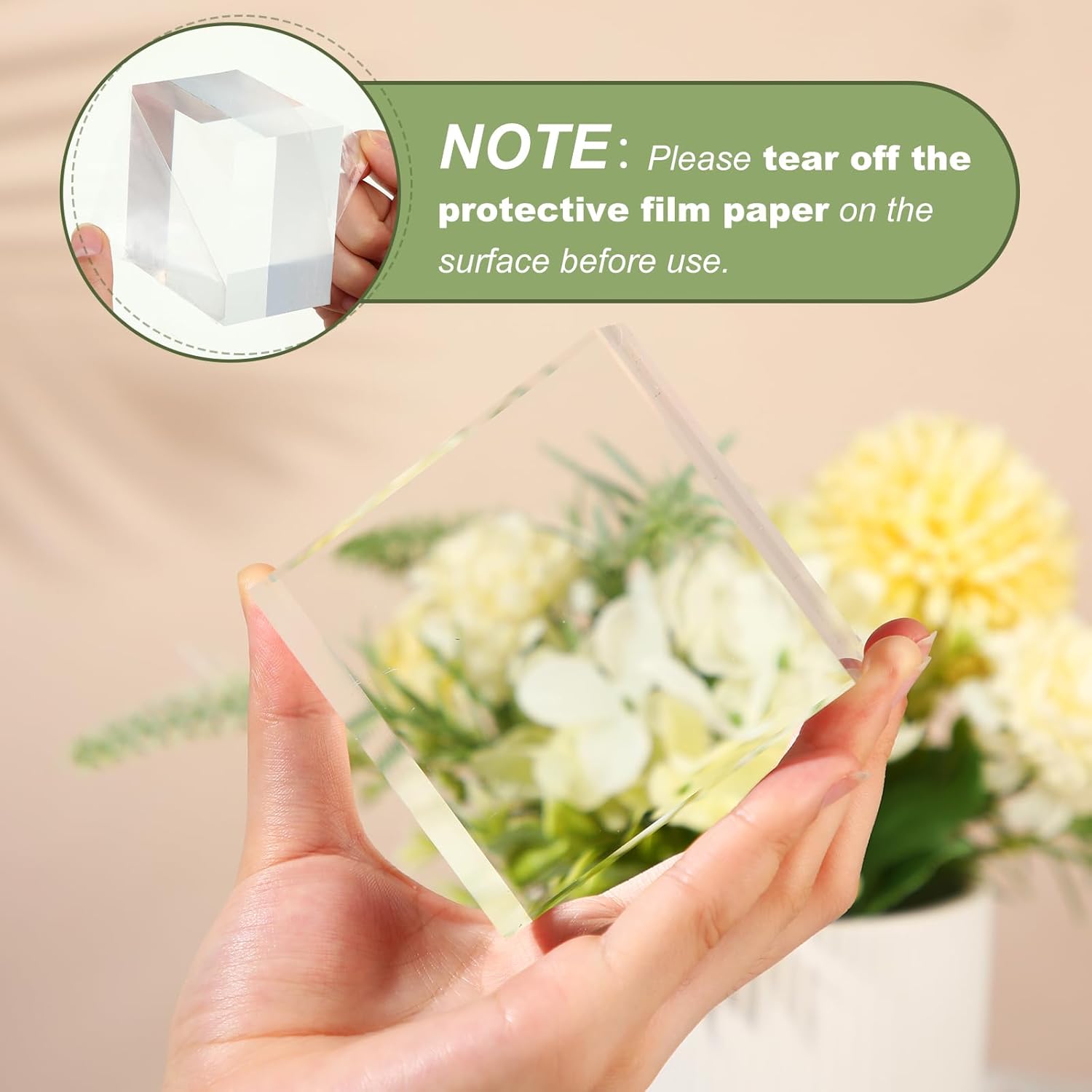 Remerry 4 Piece Acrylic Cube Jewelry Display Stand